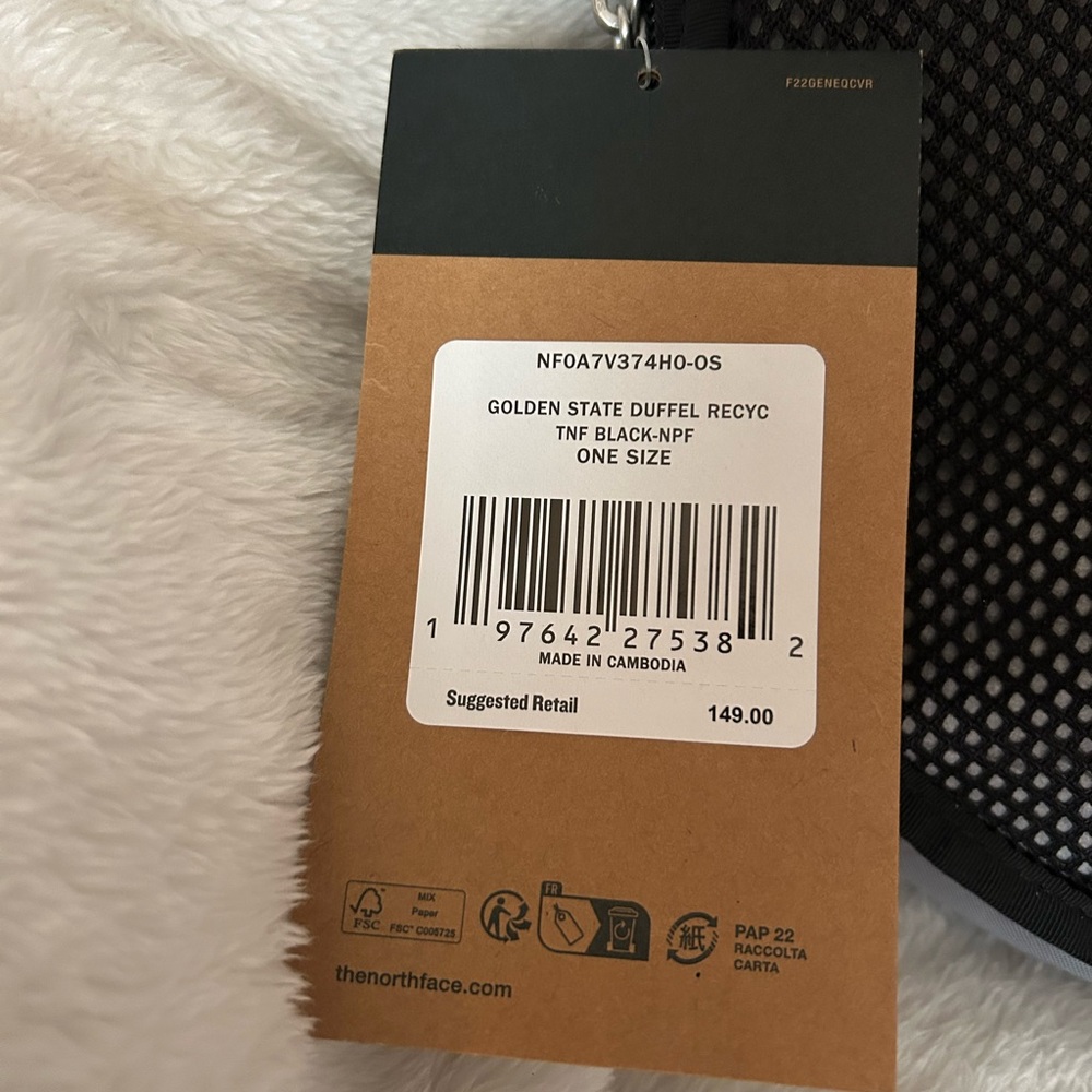 The North Face Black Base Camp Duffel M - Packable Travel Bag - Picture 4 of 7